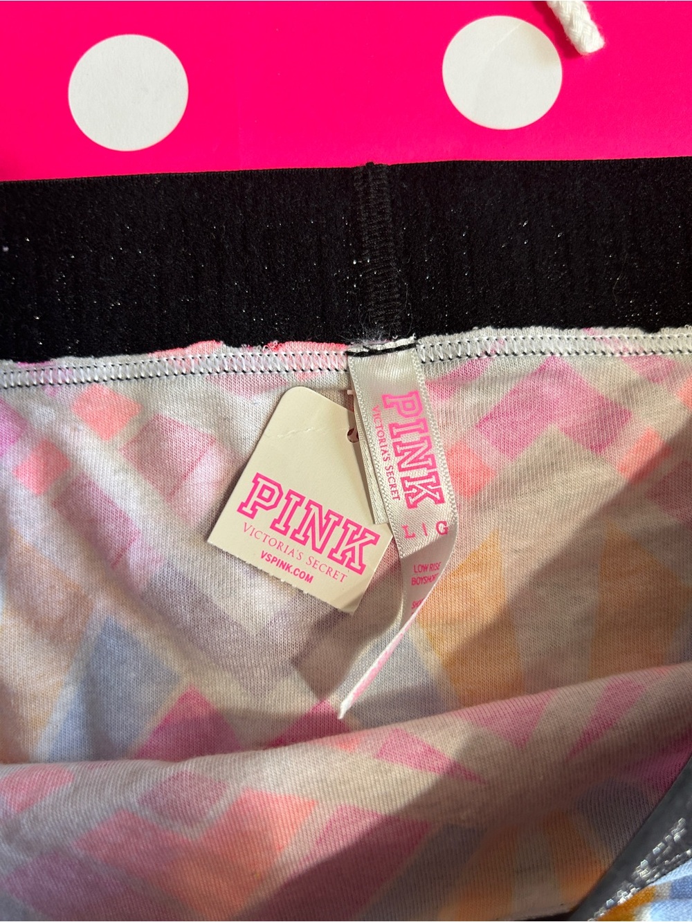 VS PINK  Geo-Print logo Boy short Panty - Picture 4 of 6
